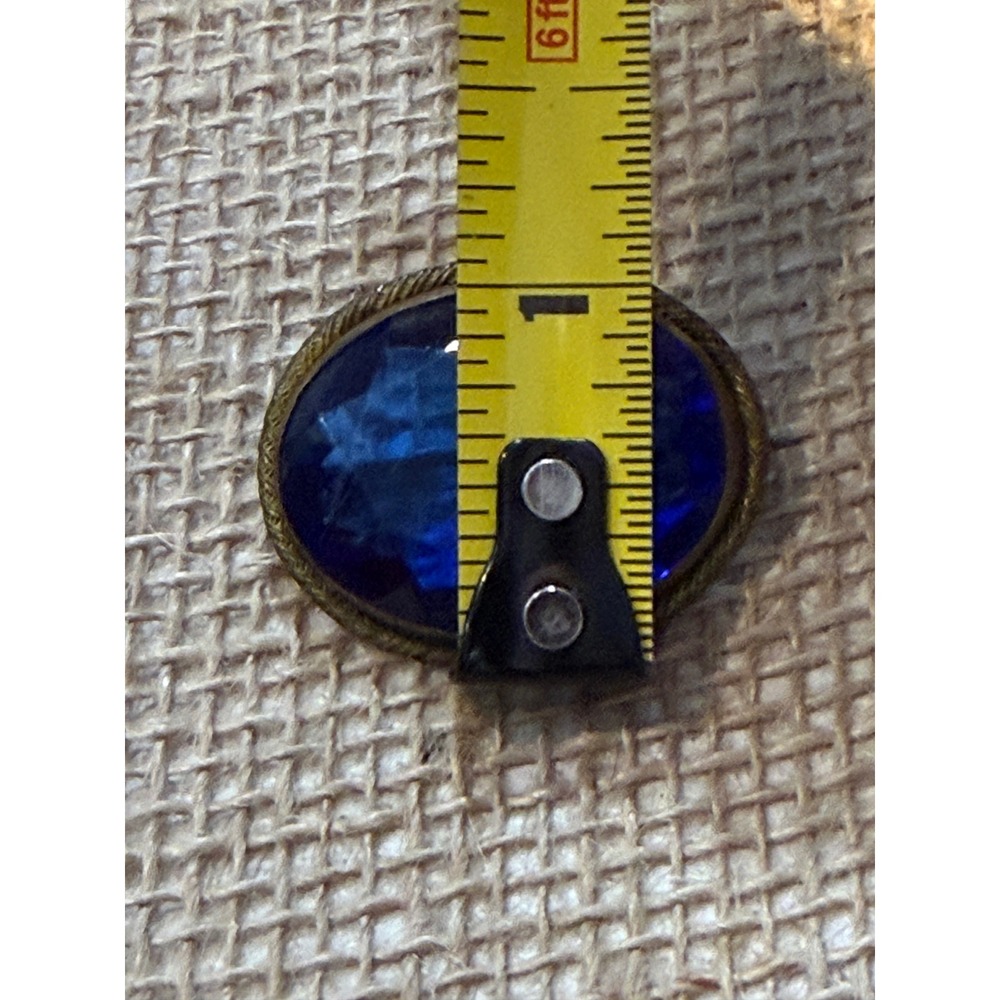 Victorian Antique Open
Scroll Blue Glass Stones Brooch Czech Art
Nouveau*Flaw - Picture 8 of 8
